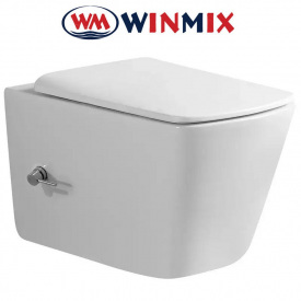 Унітаз-біде підвісний WINMIX PREMIUM QUADRO 1301-R 510*350*345mm, система змиву RIMLESS