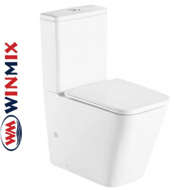 Унітаз-компакт Winmix PREMIUM QUADRO 0401-R 610*365*825mm, система змиву RIMLESS