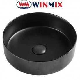 Раковина (умивальник) накладна Winmix Premium TOPPER -0101 Black 355*355*120mm (чорна)