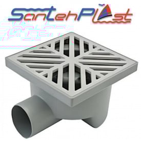 Душовий трап із пластиковими ґратами TH-150-50.01 DN50, Santehplast