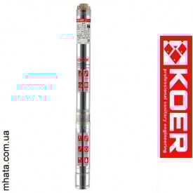 Відцентровий свердловинний насос з пультом KOER 4SDM 2/7+25m (Н=50м, Q=3,3м3, P=250Вт, кабель 25м, 1")