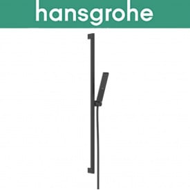 Душовий набір зі стійкою Hansgrohe (art 24380670) Pulsify E 100 1jet EcoSmart 90 см, Чорний мат