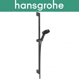 Душовий набір зі стійкою Hansgrohe (art 24170670) Pulsify Select 105 3jet Relaxation 90 см, Чорний мат