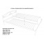 Кровать полуторная металлическая Метакам COMFORT-1 190x140 Бежевый Київ