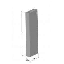 Вентиляционный блок ВБ 28 ТМ «Бетон от Ковальской» 910х300х2780 мм