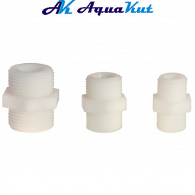 Перехідник Aquakut НР-М16-НР, 1/4" HP 16 гайка 1/4" НР, міжколбовий (A-1072)