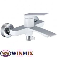 Змішувач для ванни короткий ніс Winmix Premium DERBY EURO WHITE-CHROME (Chr-009), Польща Черкассы