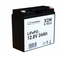 Аккумулятор LiFePO4 XON PowerBattery 12.8V 24Ah Черный (XBLFPW12024B 3121)