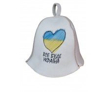 Банная шапка Luxyart Все буде Україна One Size белый LС-63