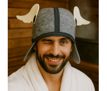 Банная шапка Luxyart Астерикс One Size Серый (XL-464)