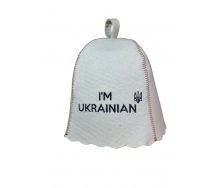 Банная шапка Luxyart I am Ukrainian One Size белый LA-755