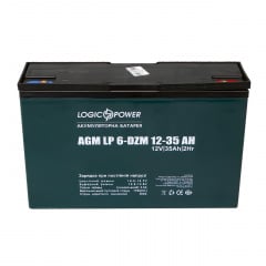 Тяговая аккумуляторная батарея AGM LogicPower LP 6-DZM-35 12V 35Ah Львів