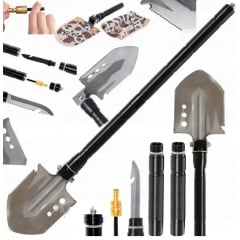 Лопата саперная тактическая No Brand 12в1 13x16.4 см Черный (1782038582) Київ