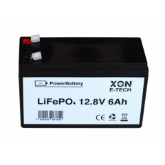 Аккумулятор LiFePO4 XON PowerBattery 12.8V 6Ah Черный (XBLFPW12006B 3091) Київ