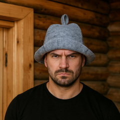 Шапка банная Luxyart Колпак One Size Серый (XL-004) Николаев