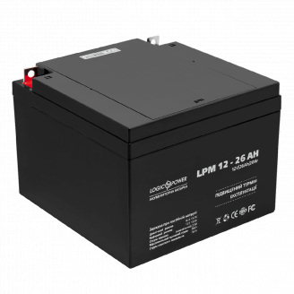 Аккумулятор свинцово-кислотный LogicPower AGM LPM 12 - 26 AH