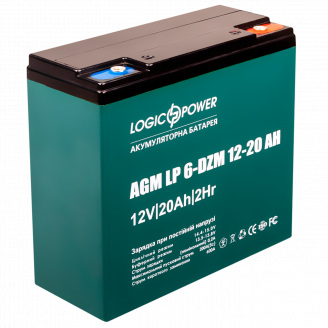 Тяговая аккумуляторная батарея AGM LogicPower LP 6-DZM-20 12V 20Ah