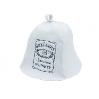 Банная шапка Luxyart Jack Daniels искусственный фетр Оne size Белый (LA-759)