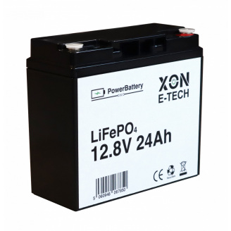 Аккумулятор LiFePO4 XON PowerBattery 12.8V 24Ah Черный (XBLFPW12024B 3121)