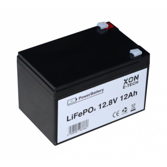 Аккумулятор LiFePO4 XON PowerBattery 12.8V 12Ah Черный (XBLFPW12012B 3107)