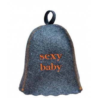 Банная шапка Luxyart One Size Sexy baby натуральный войлок Серый (LA-871)