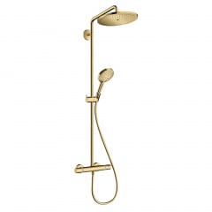 Душова система Hansgrohe Croma Select S Showerpipe 280 1jet EcoSmart з термостатом поліроване золото (26891990) Киев