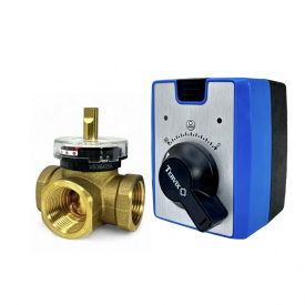 Комплект 3-ходовий змішувальний клапан Tervix RMV 1" з електричним приводом 3-точки/2-точки AMV (293412)