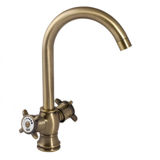 Змішувач для кухні Zerix Z41325-2 Бронза (ZX0511)