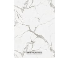 Водостійка матова SPC панель для стін та підлоги PanaSPC Carrara Marble SPC-201 білий мармур 1200×2800 мм