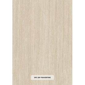 Водостійка матова SPC панель для стін та підлоги PanaSPC Travertine SPC-301 травертин 1200×2800 мм