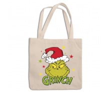 Эко-сумка шоппер с новогодним принтом 