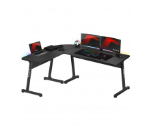 Компьютерный стол huzaro Hero 6.0 RGB LED 147x112x74 см Black
