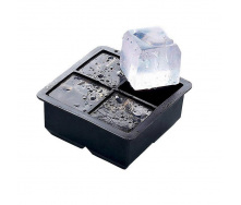 Форма для льда силиконовая Ice Кубики 4 ячейки 11х11х5 см Черный (С051348)