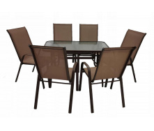 Комплект садовой мебели Kontrast Majorka DUO-6 Brown 7 шт