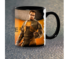 Чашка Fan Girl Гордон Фримен Half-Life 3 New (14431) 330 мл Черный