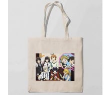 Эко-сумка шоппер с принтом Bungou Stray Dogs - Бродячие псы 8 Кавун Бежевый