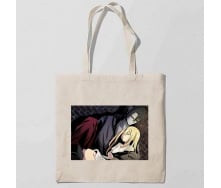Эко-сумка шоппер с принтом Angels of Death Ангел Кровопролития 3 Кавун Бежевый