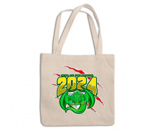 Эко-сумка шоппер с новогодним принтом 