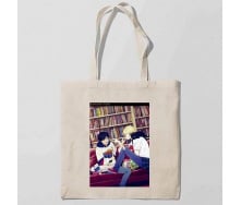 Эко-сумка шоппер с принтом Banana Fish - Банановая рыба 8 Кавун Бежевый