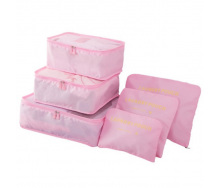 Набор дорожных органайзеров UKC Laundry Pouch Travel 6 шт Розовый