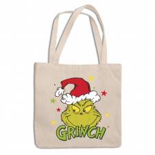 Эко-сумка шоппер с новогодним принтом "Гринч — похититель Рождества. The Grinch Stole Christmas" Кавун ЭСШ001334