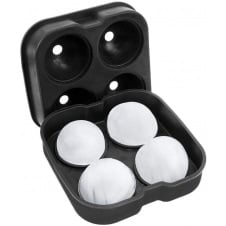 Форма для льда силиконовая Ice Шар 4 ячейки 12х12х4,5 см Черный (C051354)