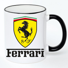 Чашка No Brand Ferrari 330 мл Белый (chaska-ab-10-13)
