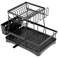 Сушилка для посуды с ковриком DRT К4 33х44 см Черный (H051321)