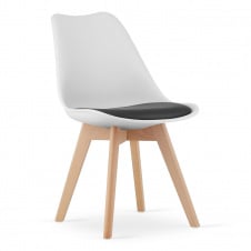 Кресло LEOBERT Mark 47х81.5 см White-Black