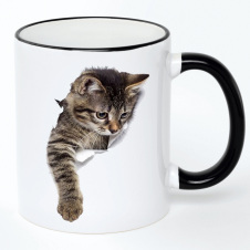 Чашка No Brand Cat 330 мл Разноцветный (chaska-cat-2)