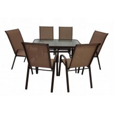 Комплект садовой мебели Kontrast Majorka DUO-6 Brown 7 шт