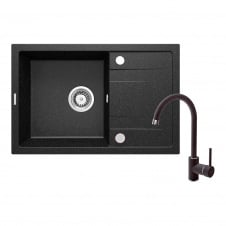 Фото - Набір для кухні Deante Corio, гранітна мийка ZRC_2113 + зміш. BEN_262M, графіт (ZRCA2113) Набір для кухні Deante Corio, гранітна мийка ZRC_2113 + зміш. BEN_262M, графіт (ZRCA2113)