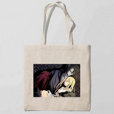 Эко-сумка шоппер с принтом Angels of Death Ангел Кровопролития 3 Кавун Бежевый