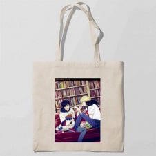 Эко-сумка шоппер с принтом Banana Fish - Банановая рыба 8 Кавун Бежевый